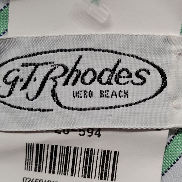 Men's Giorgio g.T.Rhodes Vero Beach NWT Tie, new with tags. Green/white. - Picture 3 of 8